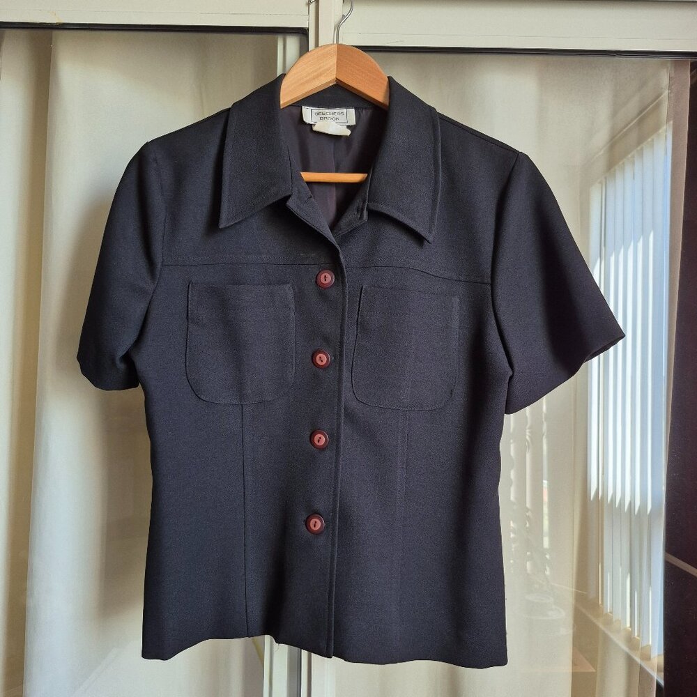 Short Sleeved Black Jacket/Top